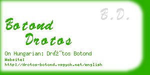 botond drotos business card